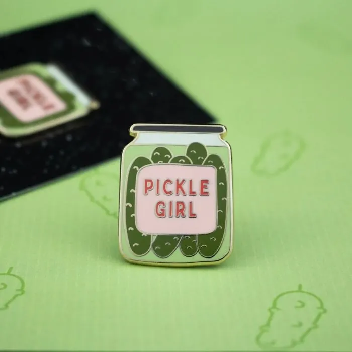 🔥Hot Sale🥒Lucky Pickle Girl Enamel Pin