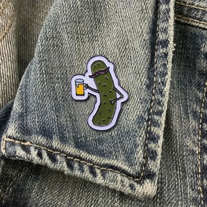 🔥Hot Sale🥒Lucky Pickle Girl Enamel Pin