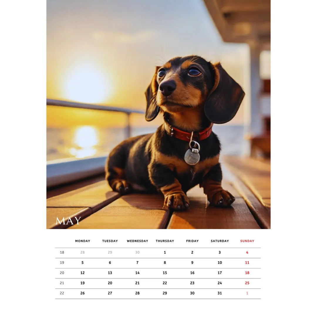 🦴🐶2025 Dachshund Wall Calendar