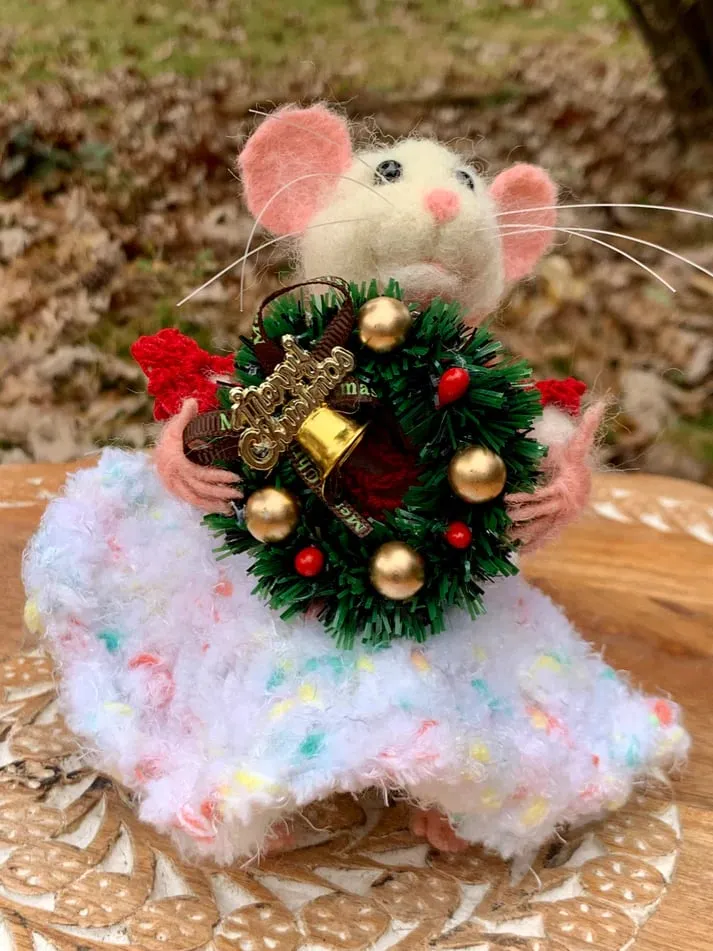 ⏰Limited Edition Hot Sale 50% Off - Handmade Christmas Needle felted Mouse