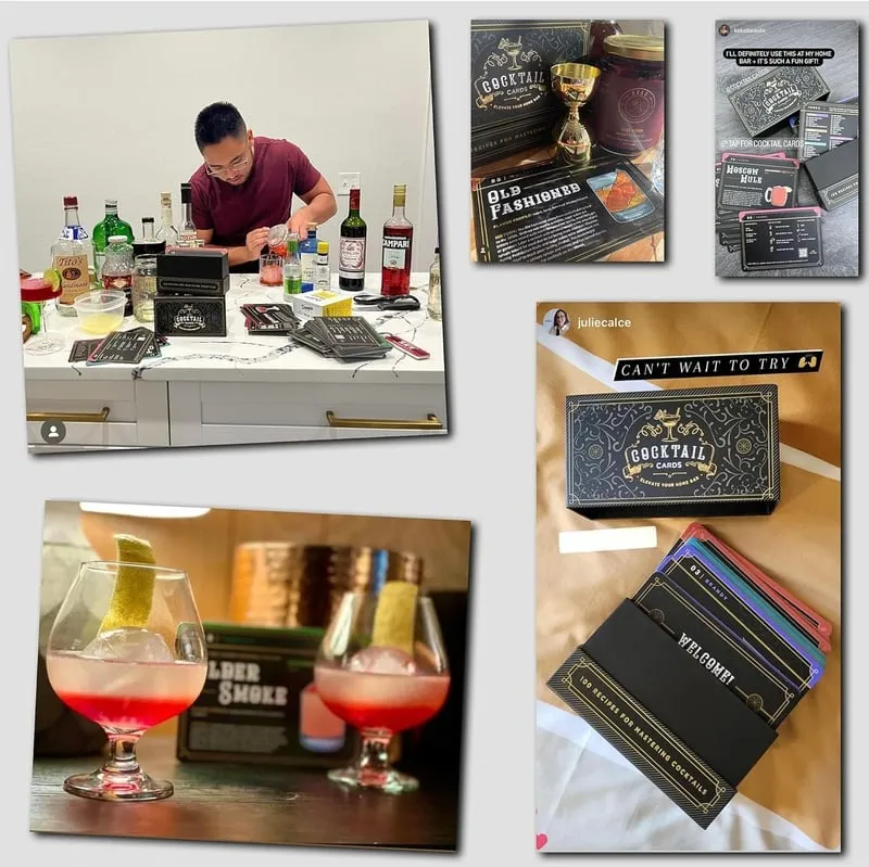 Cocktail 🍸Cards: 100 Cocktail Recipes to Master Cocktails🍾