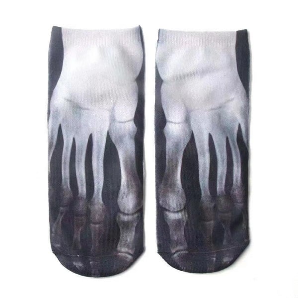 Women Manicure Print Flip Flop Socks