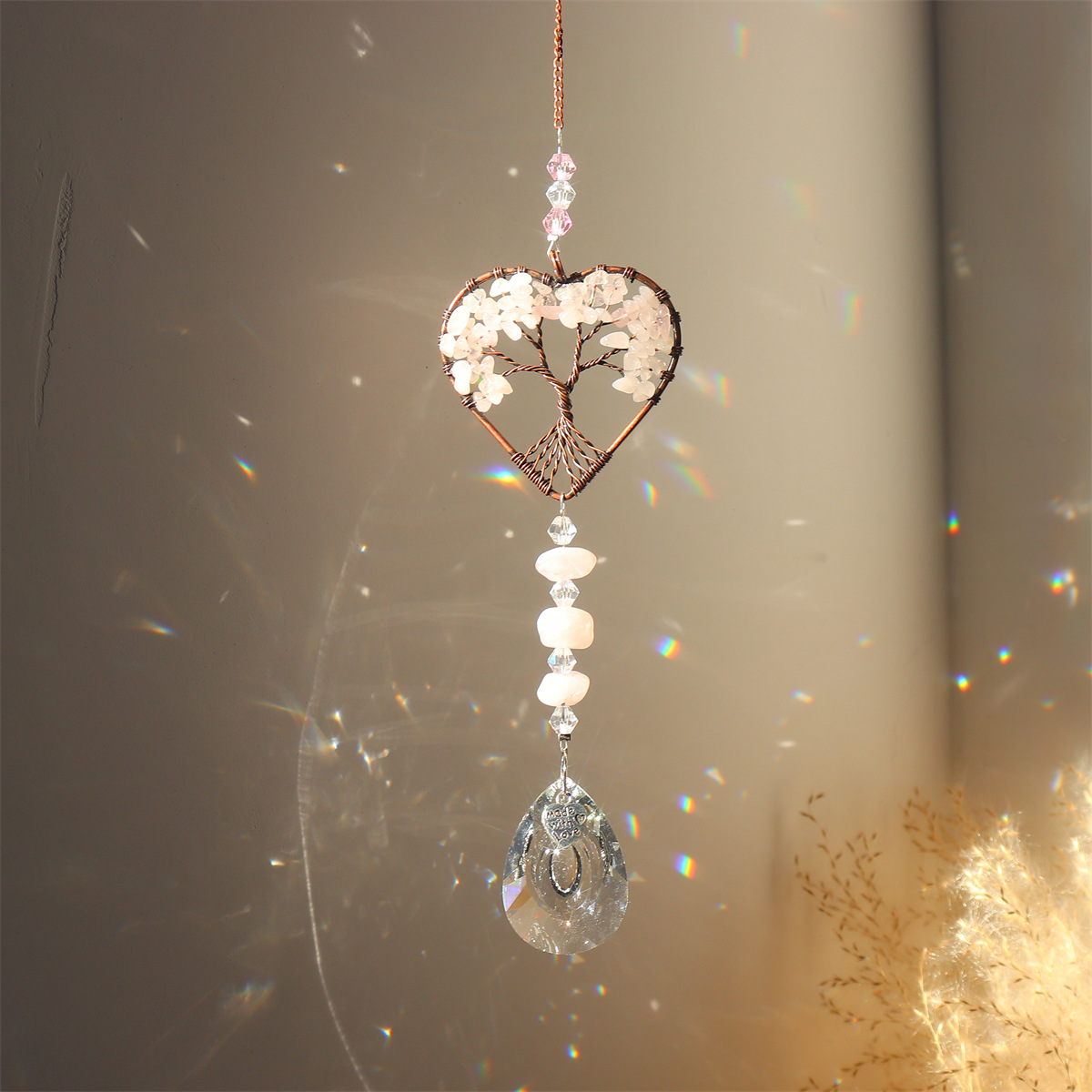 Chakra Tree of Life Crystal Suncatcher