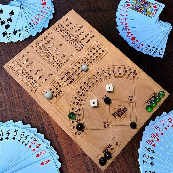 🔥50% Off & Buy 2 Get Free Shipping🔥 📐Handmade -🏏Baseball Dice Wooden Board Game🎲