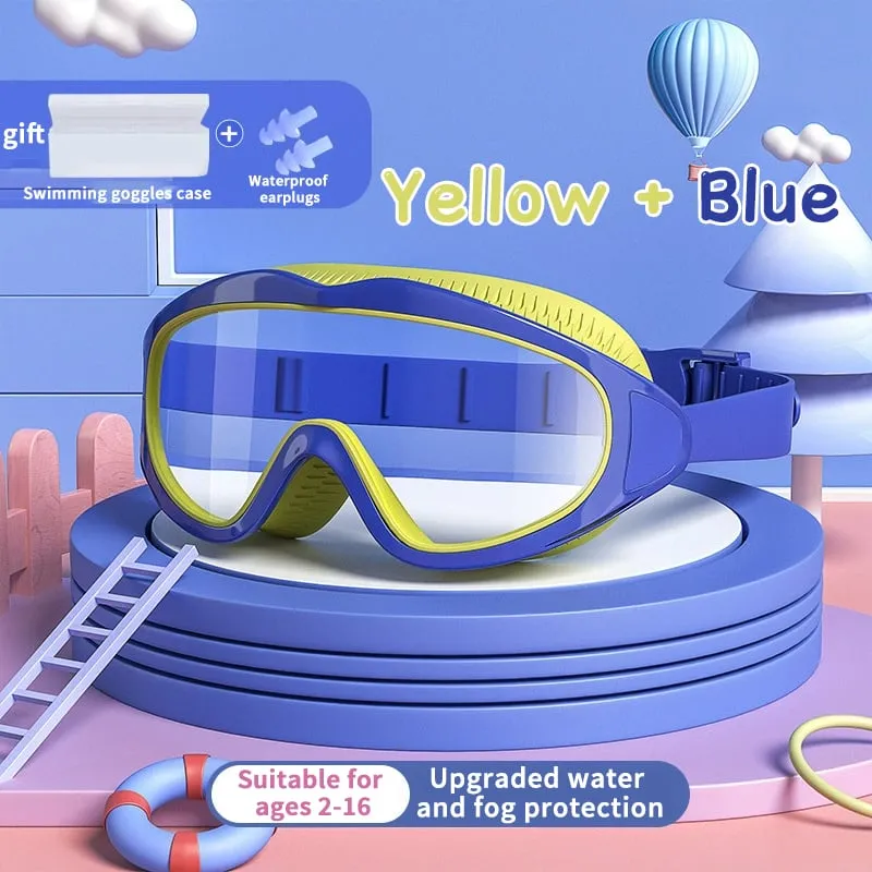[💥2025 New Arrival💥]🎉HD children's large frame waterproof and anti-fog swimming goggles