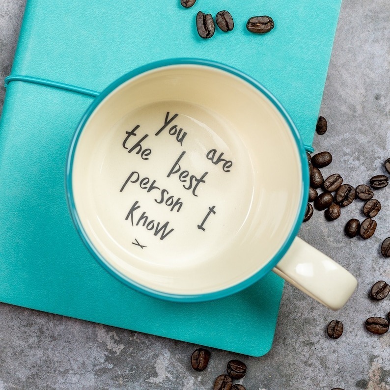 I bloody love you handmade hidden message mug