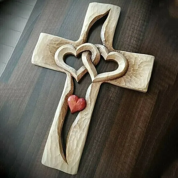 ❤️ Cross - intertwined hearts - Forever Love