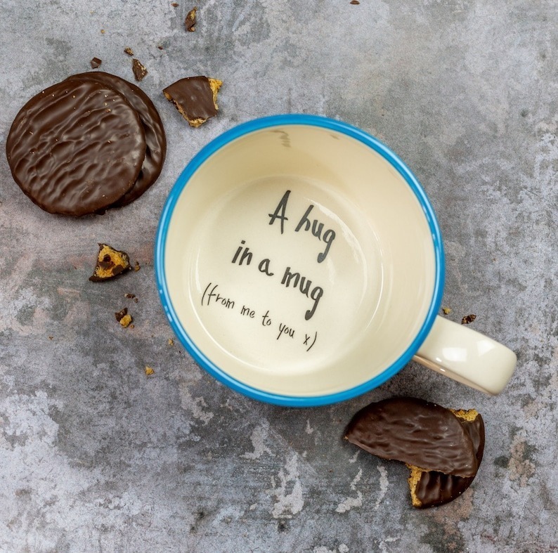 I bloody love you handmade hidden message mug