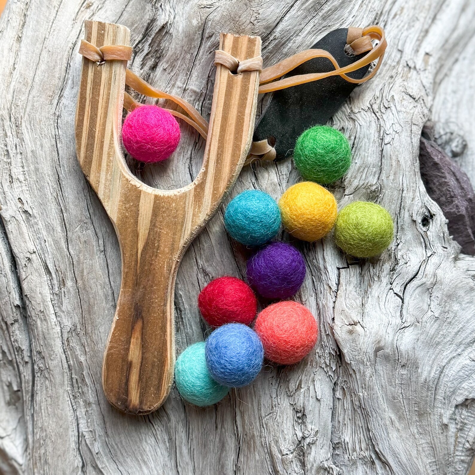 Wooden Toy With 20 Felt Balls-Valentines Day Gifts for Kids
