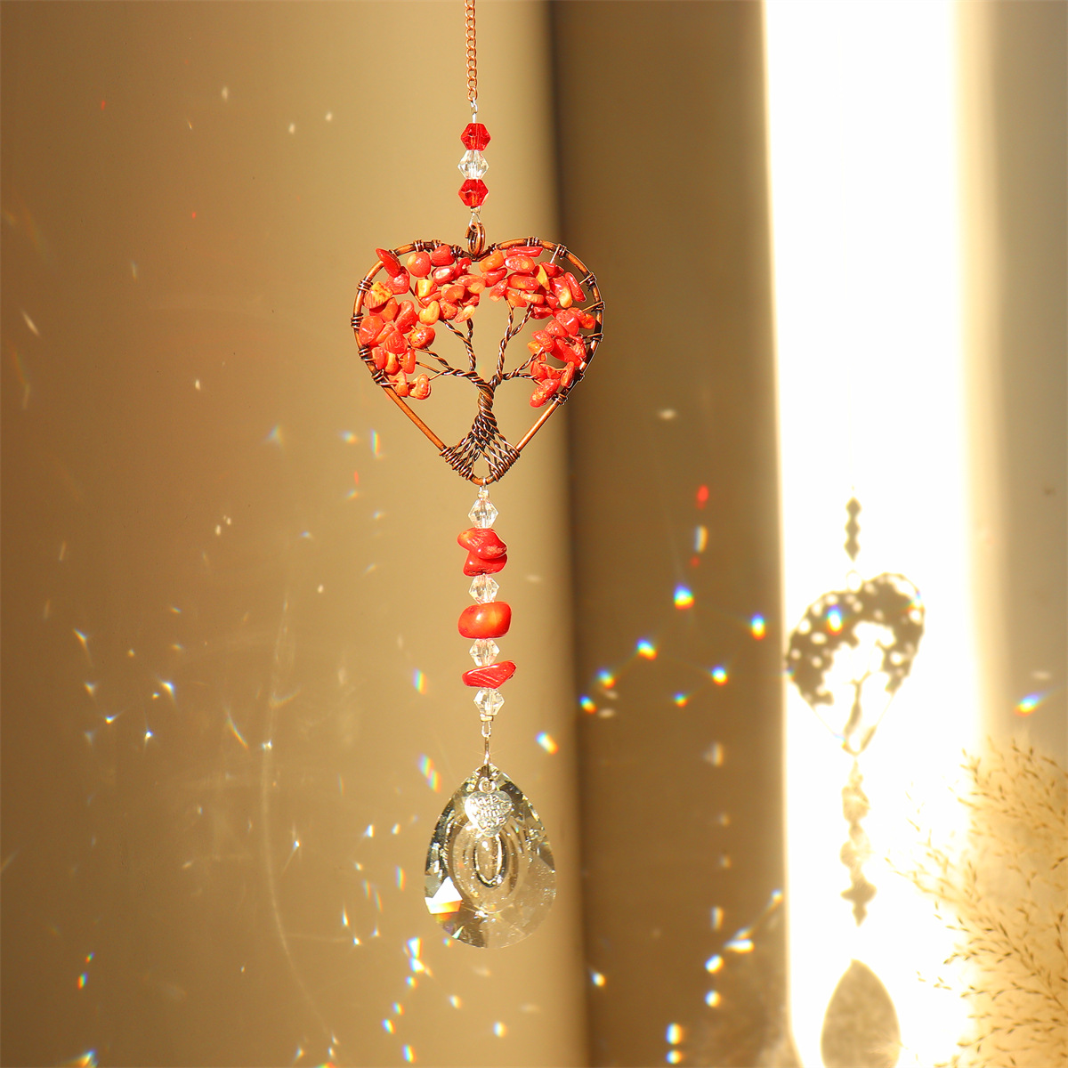 Chakra Tree of Life Crystal Suncatcher