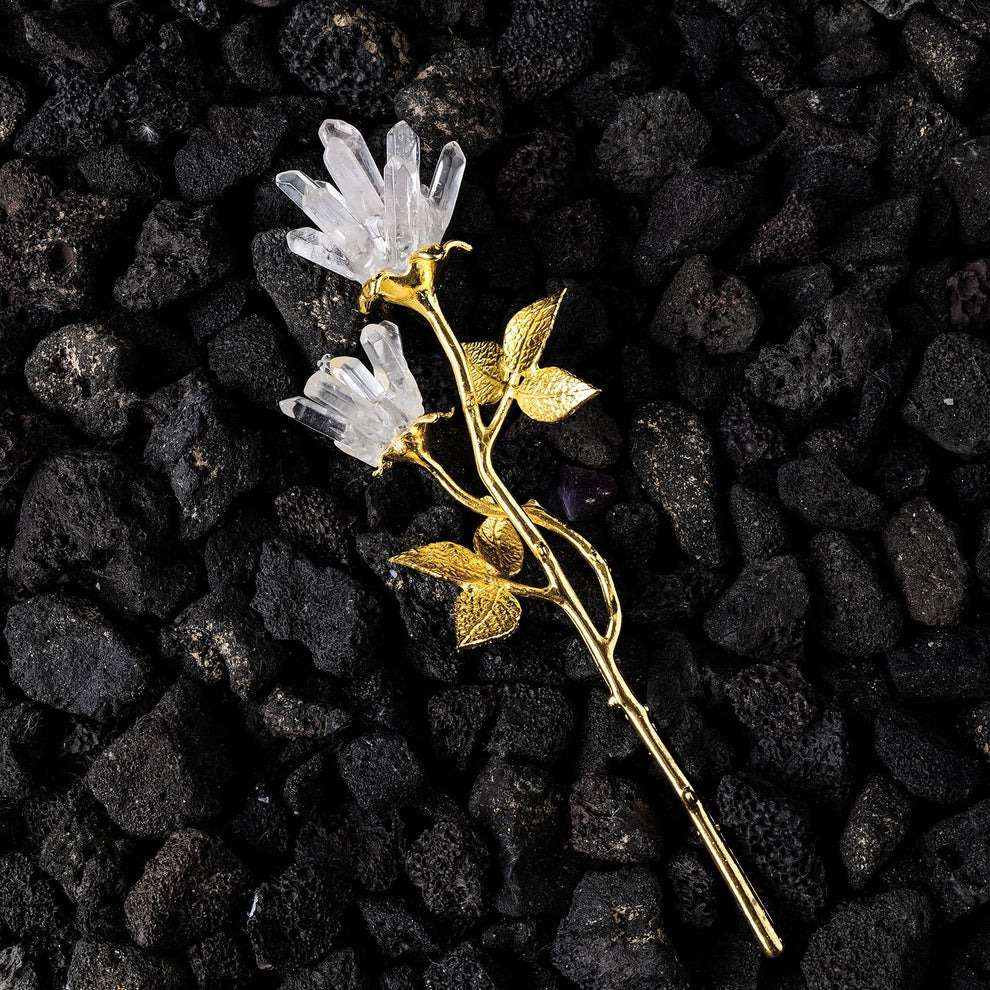 Natural Clear Quartz Crystal Flowers 