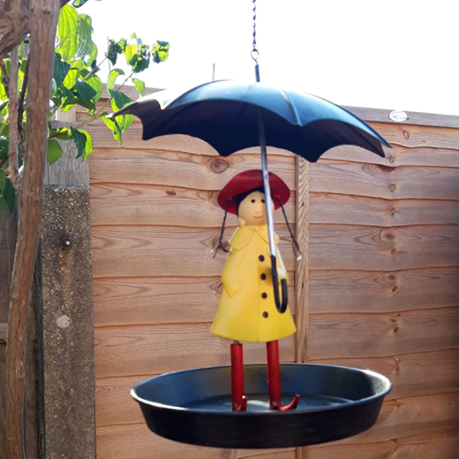 Outdoor Wild Bird Feeders, Umbrella Girl Bird Feeder, Metal Hanging Chain  Bird Feeder, Novelty Creative Hanging Hummingbird Feeders, for Garden Yard  ...