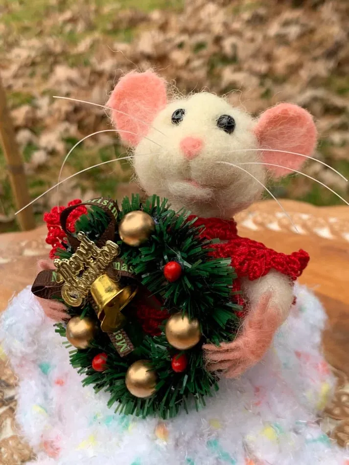 ⏰Limited Edition Hot Sale 50% Off - Handmade Christmas Needle felted Mouse