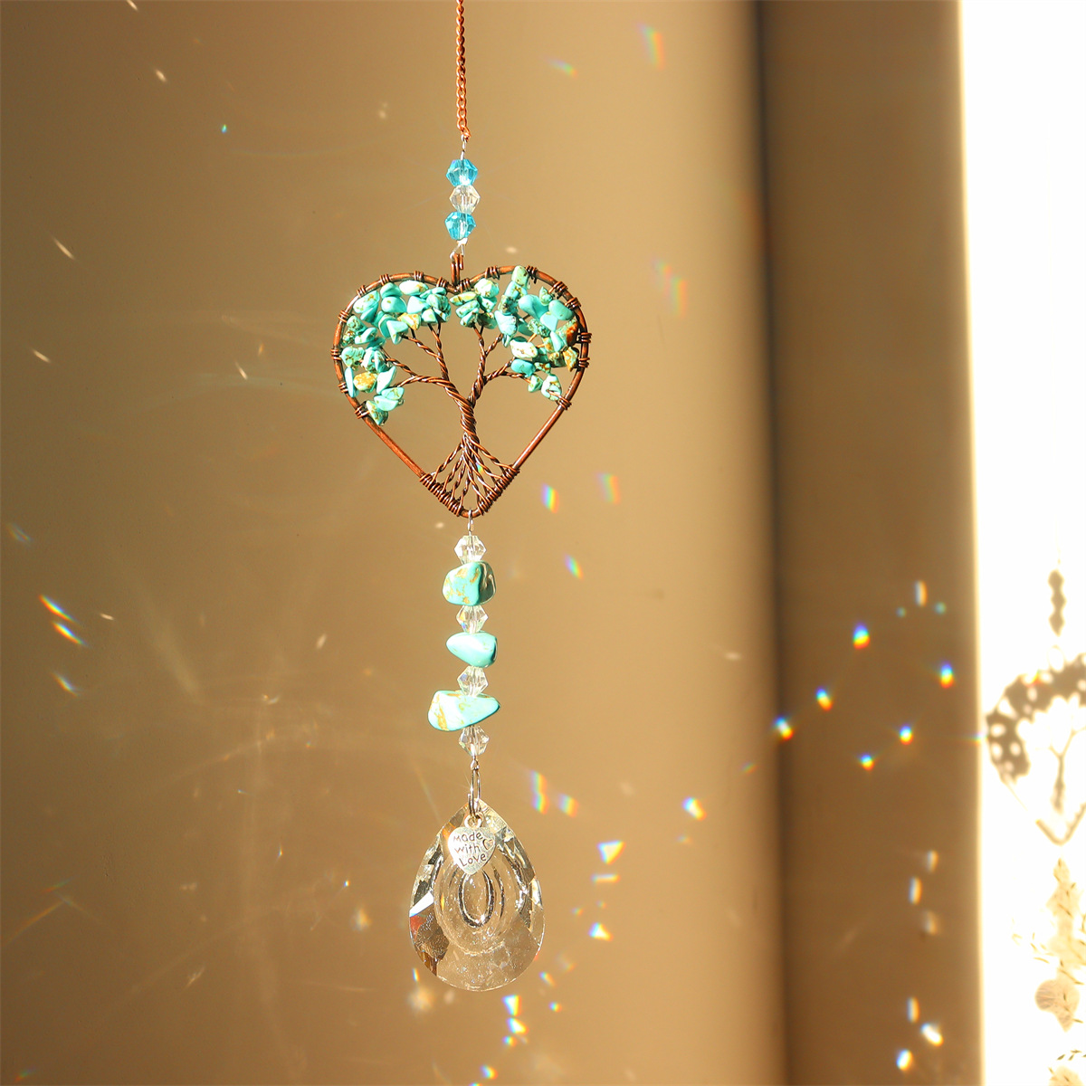 Chakra Tree of Life Crystal Suncatcher