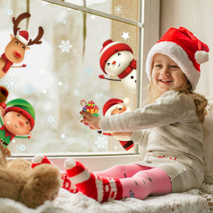 Deck Your Windows with Festive Cheer - Christmas Window Stickers Set