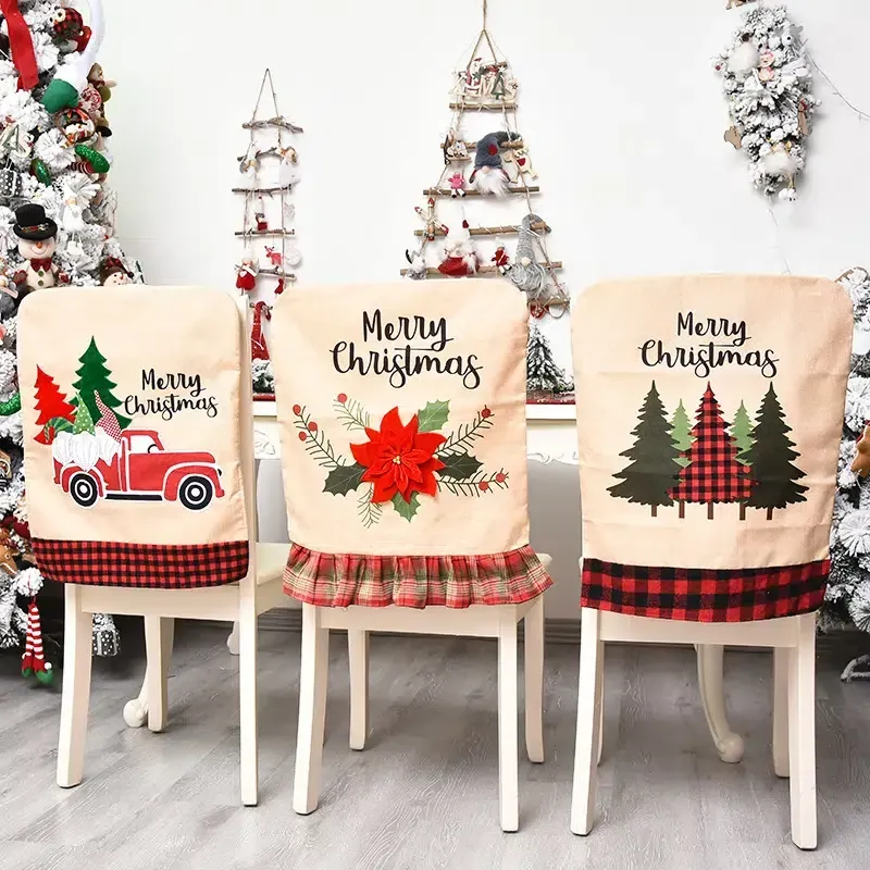 🎅Christmas decoration Cartoon Chair Cover🎄