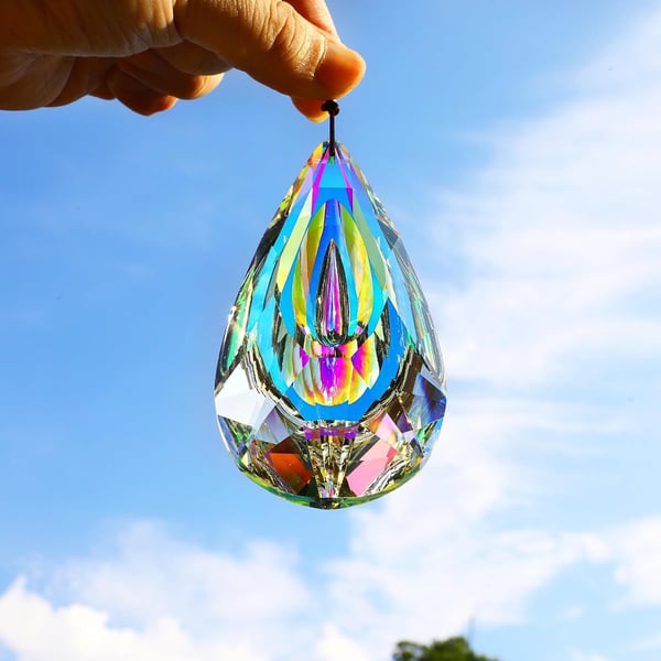 ✨120mm AB-Color Hanging Crystals Prism Suncatcher