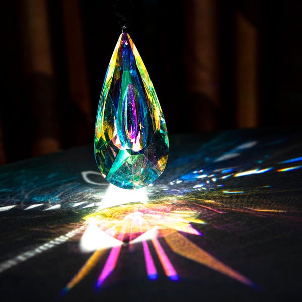 ✨120mm AB-Color Hanging Crystals Prism Suncatcher