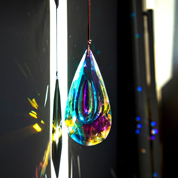 ✨120mm AB-Color Hanging Crystals Prism Suncatcher
