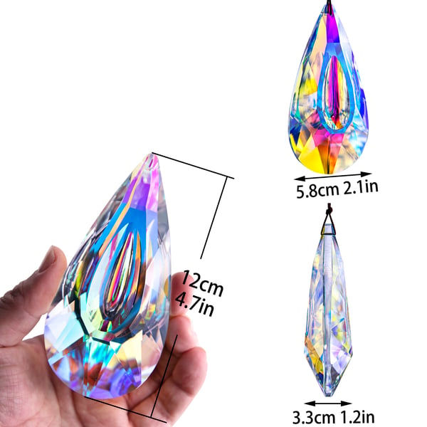 ✨120mm AB-Color Hanging Crystals Prism Suncatcher