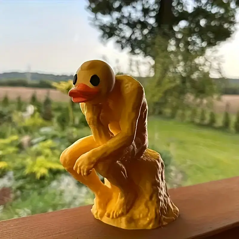 🦆Middle Finger Thinking Duck Ornament