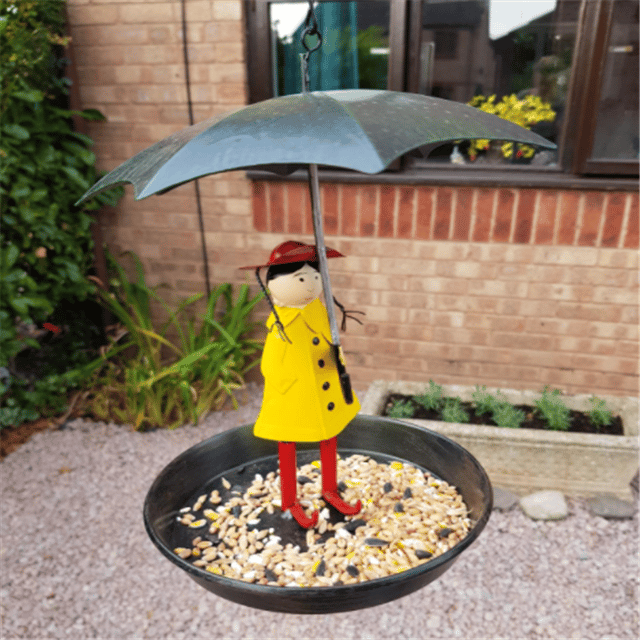 ☂️Hanging Umbrella Girl Bird Feeder Garden Decor