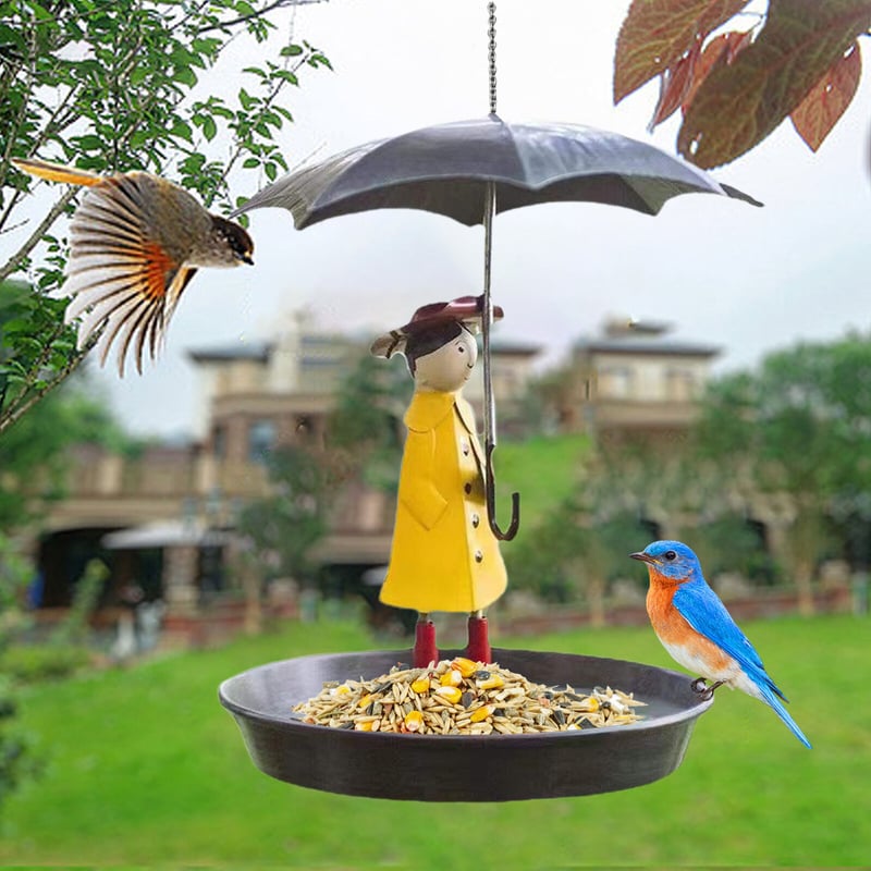 ☂️Hanging Umbrella Girl Bird Feeder Garden Decor