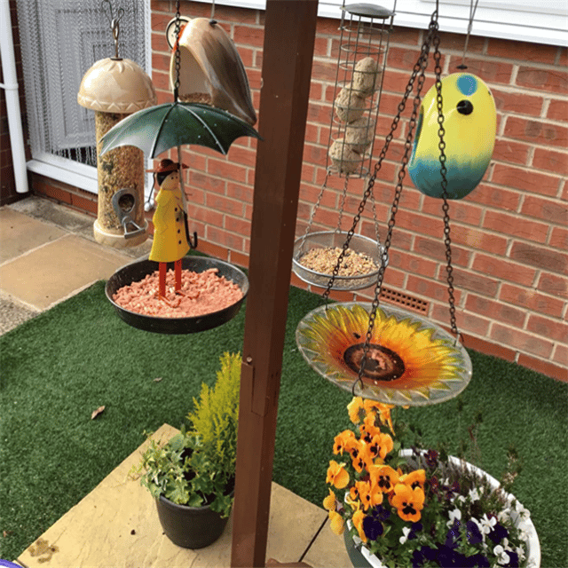 ☂️Hanging Umbrella Girl Bird Feeder Garden Decor