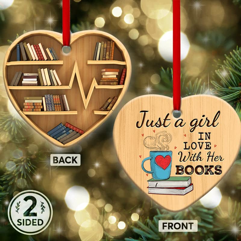 💖Book Lovers Heart Ornament
