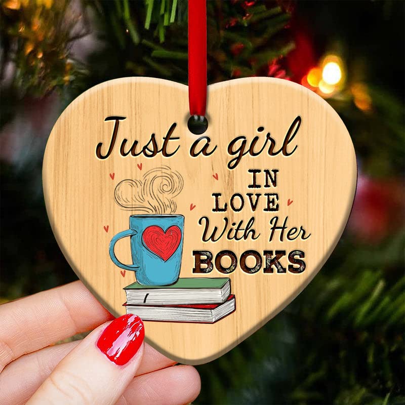 💖Book Lovers Heart Ornament
