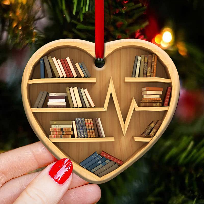💖Book Lovers Heart Ornament