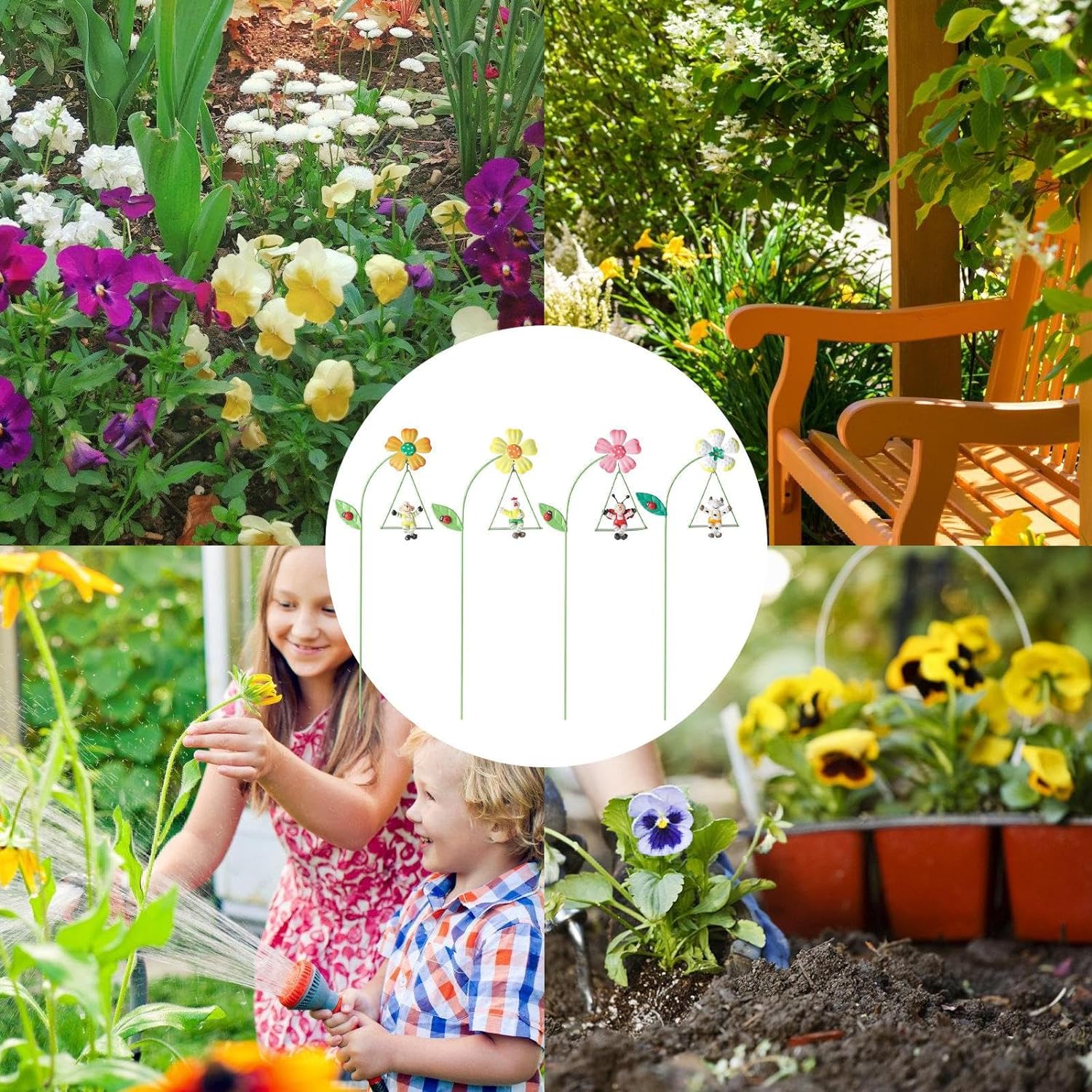 🌷Flower Arrangement Metal Potted Garden Decoration