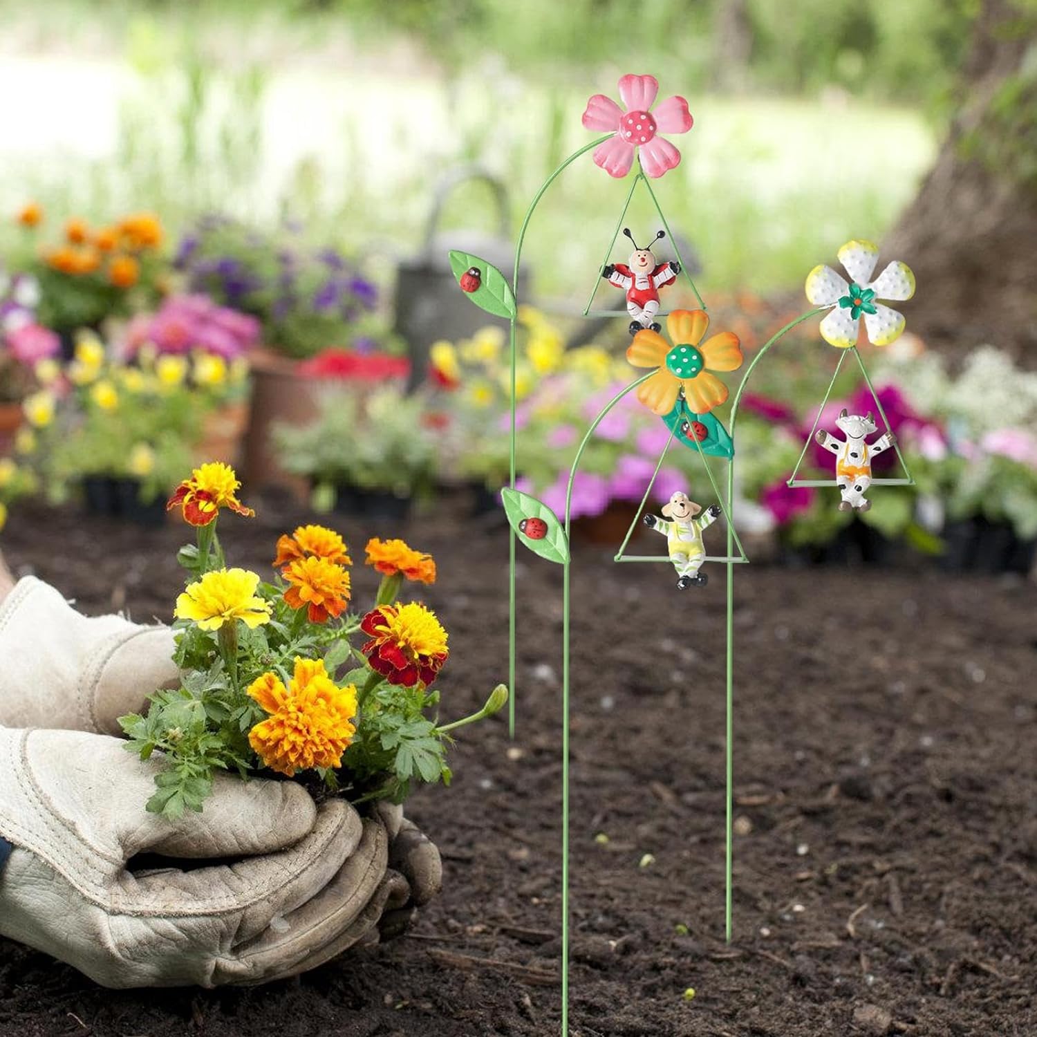 🌷Flower Arrangement Metal Potted Garden Decoration