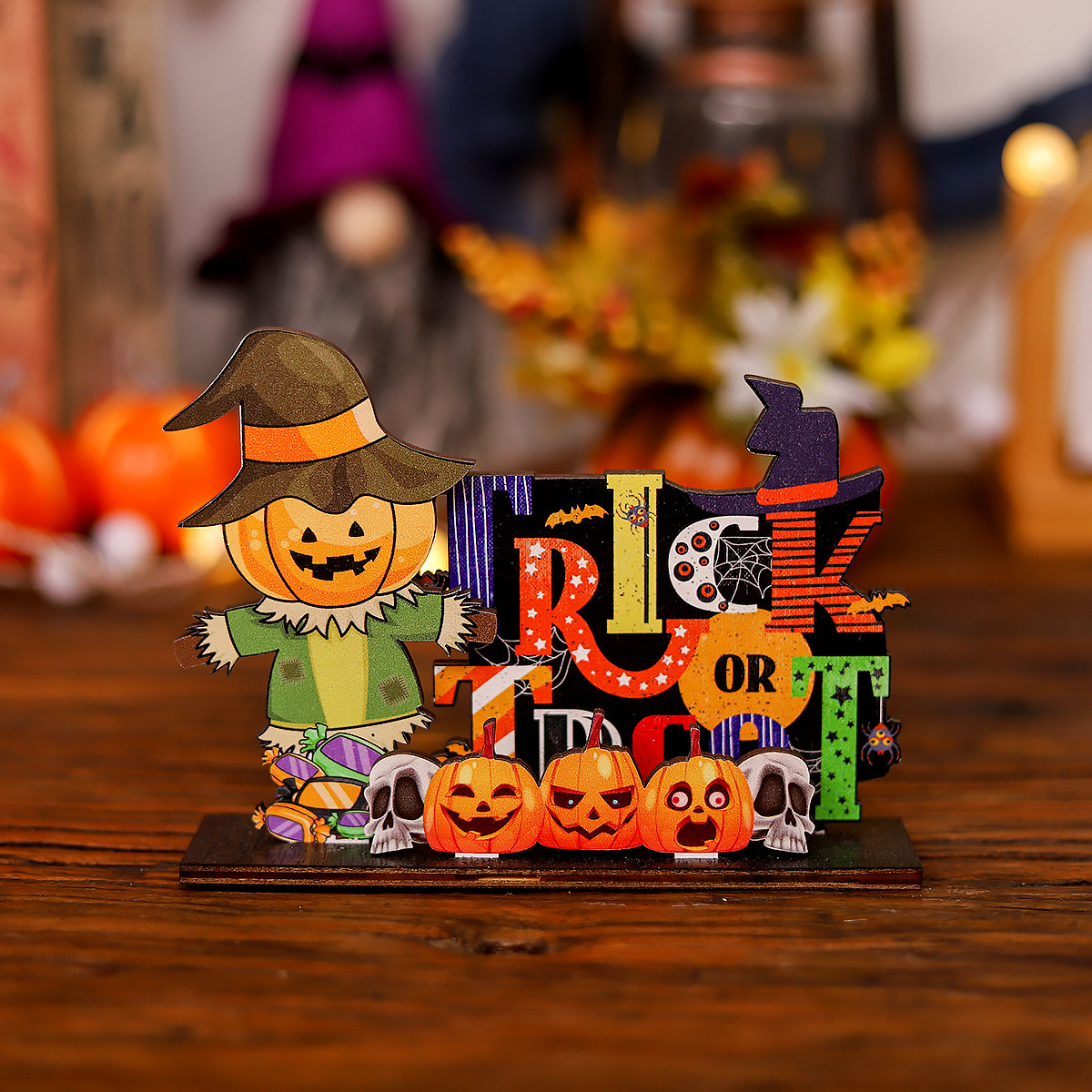 👻New Creative Halloween Wooden Decoration Set
