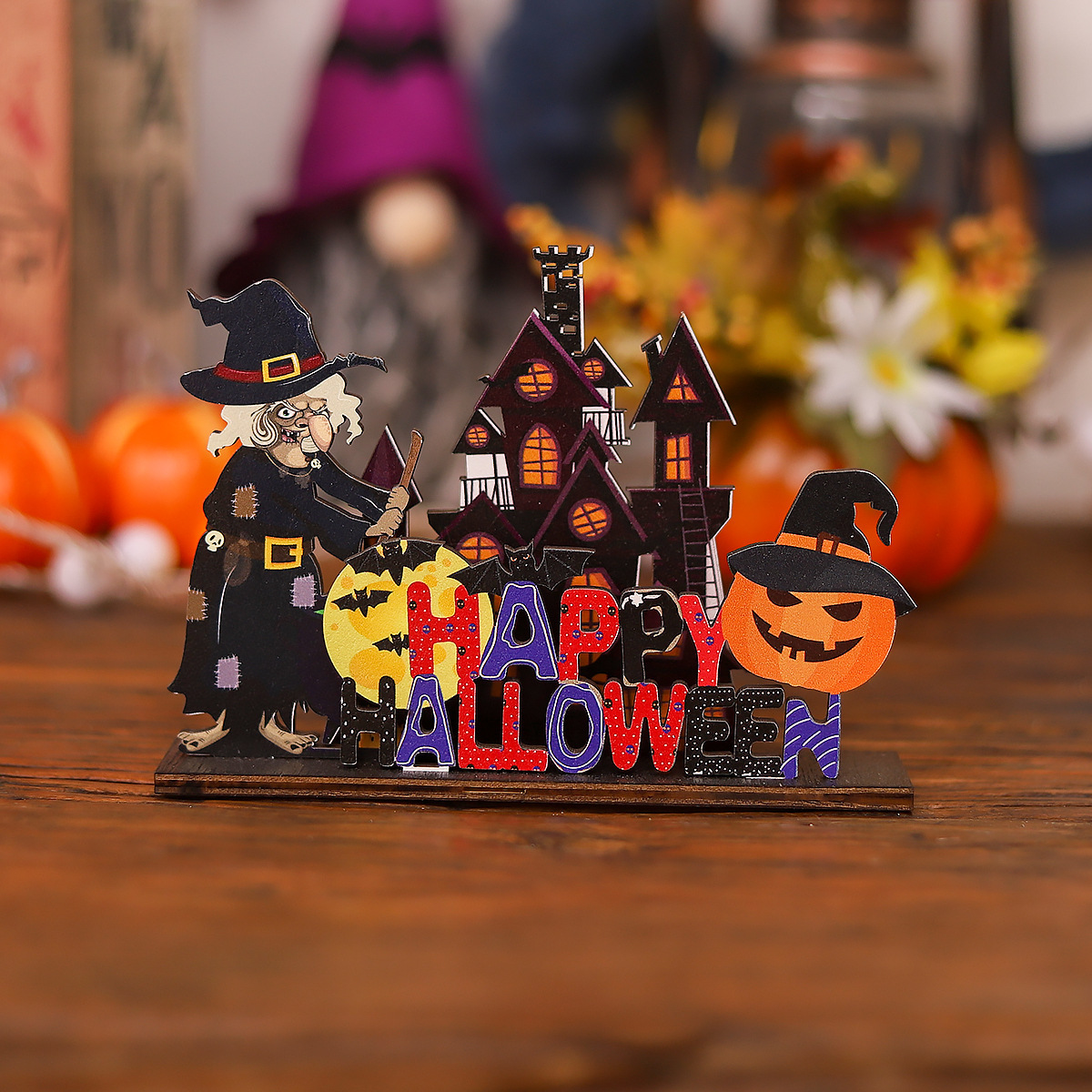 👻New Creative Halloween Wooden Decoration Set