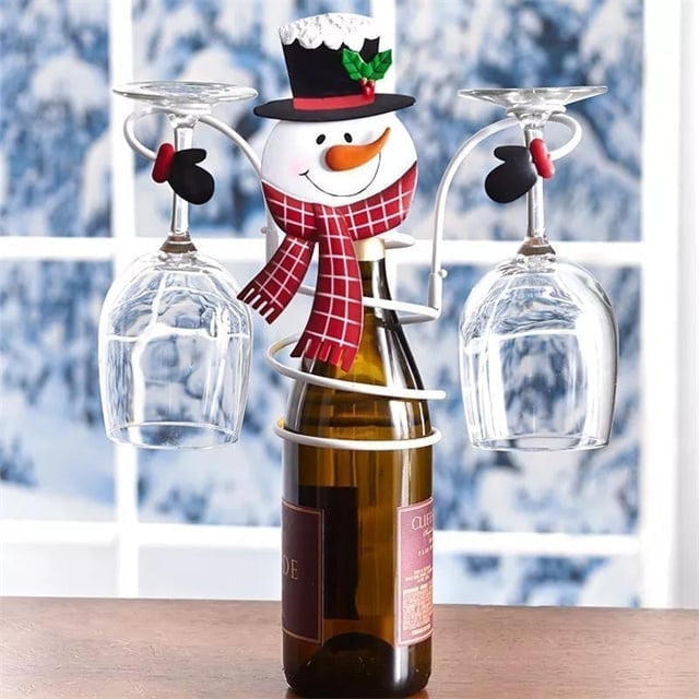 🎅Holiday Wine Bottle & Glass Holders