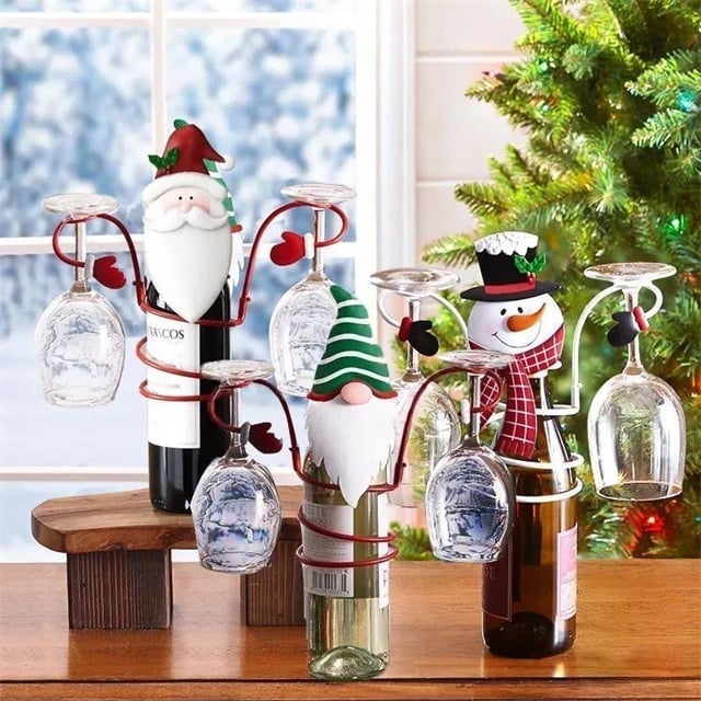 🎅Holiday Wine Bottle & Glass Holders