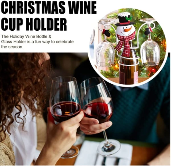 🎅Holiday Wine Bottle & Glass Holders
