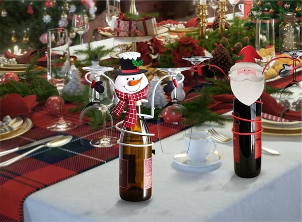 🎅Holiday Wine Bottle & Glass Holders