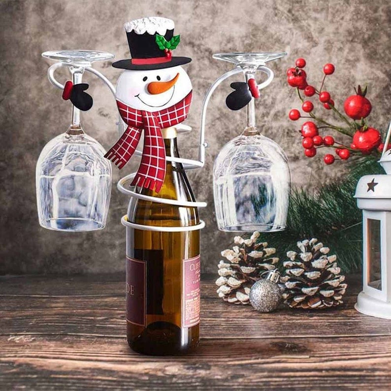 🎅Holiday Wine Bottle & Glass Holders