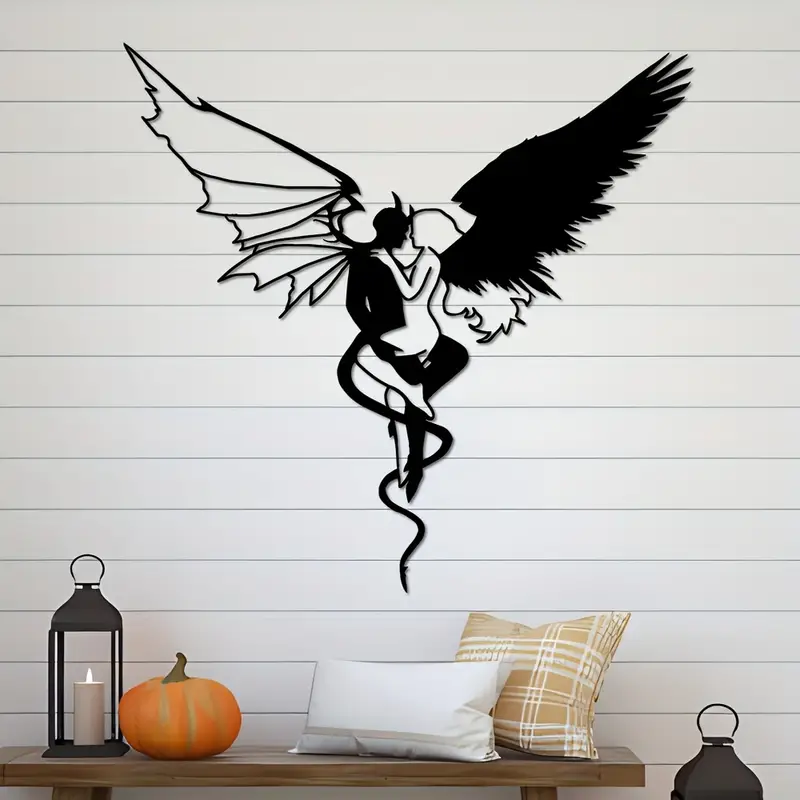 Devil and Angel Wall Hanging Decor
