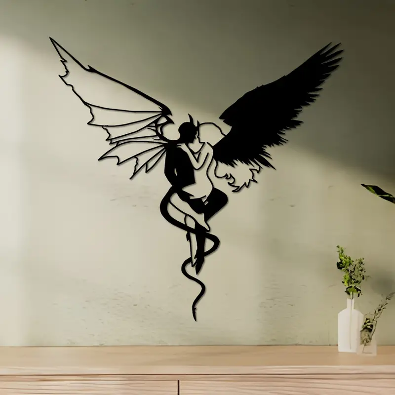Devil and Angel Wall Hanging Decor