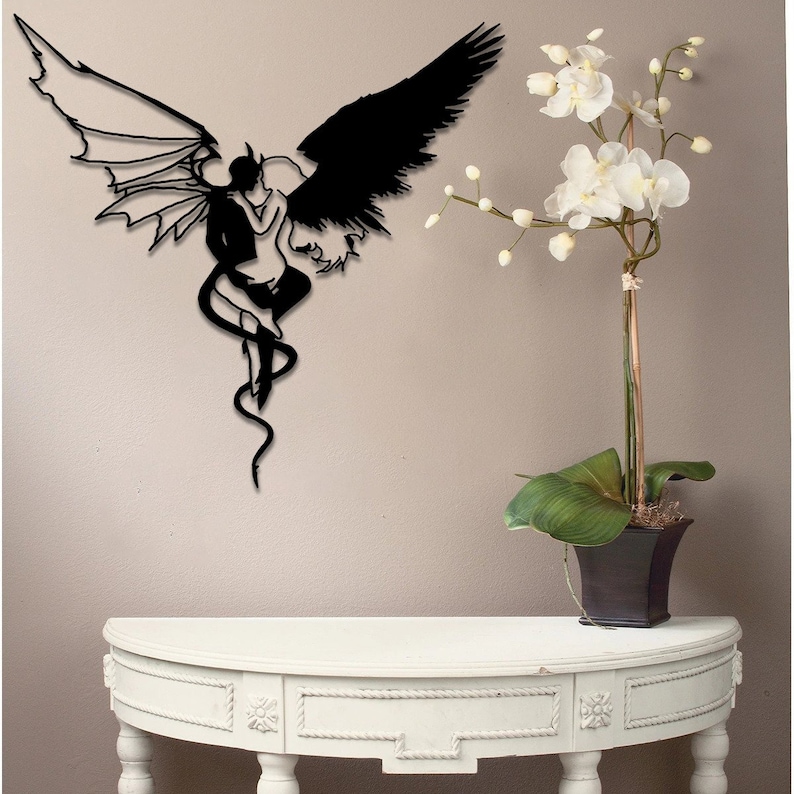 Devil and Angel Wall Hanging Decor