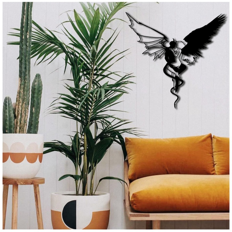 Devil and Angel Wall Hanging Decor