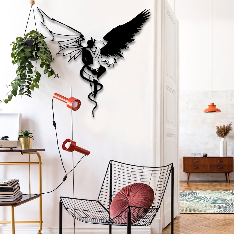 Devil and Angel Wall Hanging Decor