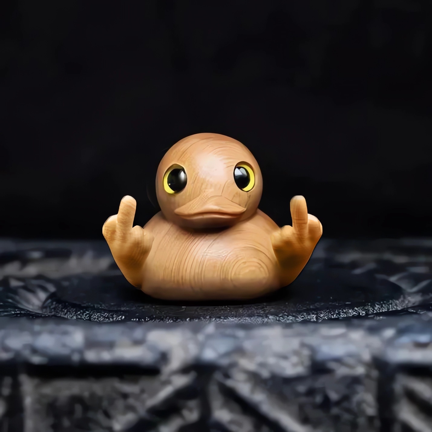 🔥Last Day Hot Sale 50%OFF-🤣Funny Handmade Wooden Middle Finger Duck