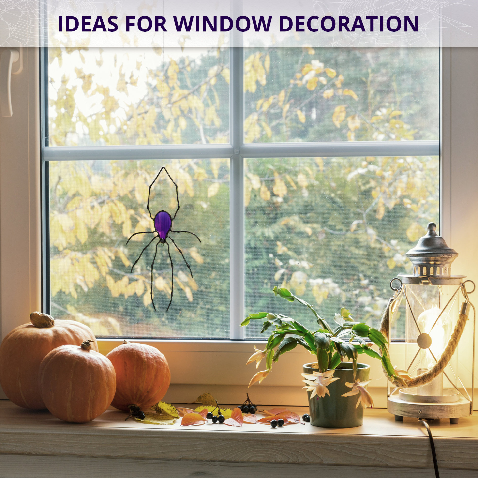 🕷️Spider Stained Glass Suncatcher