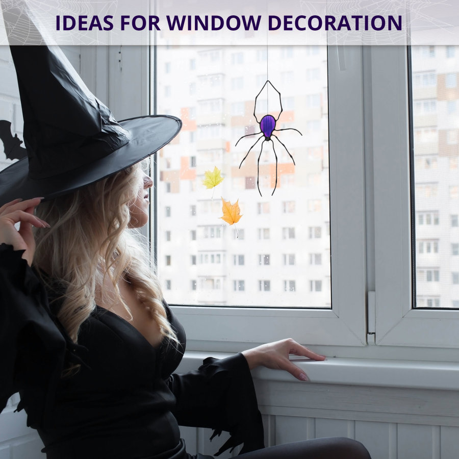 🕷️Spider Stained Glass Suncatcher