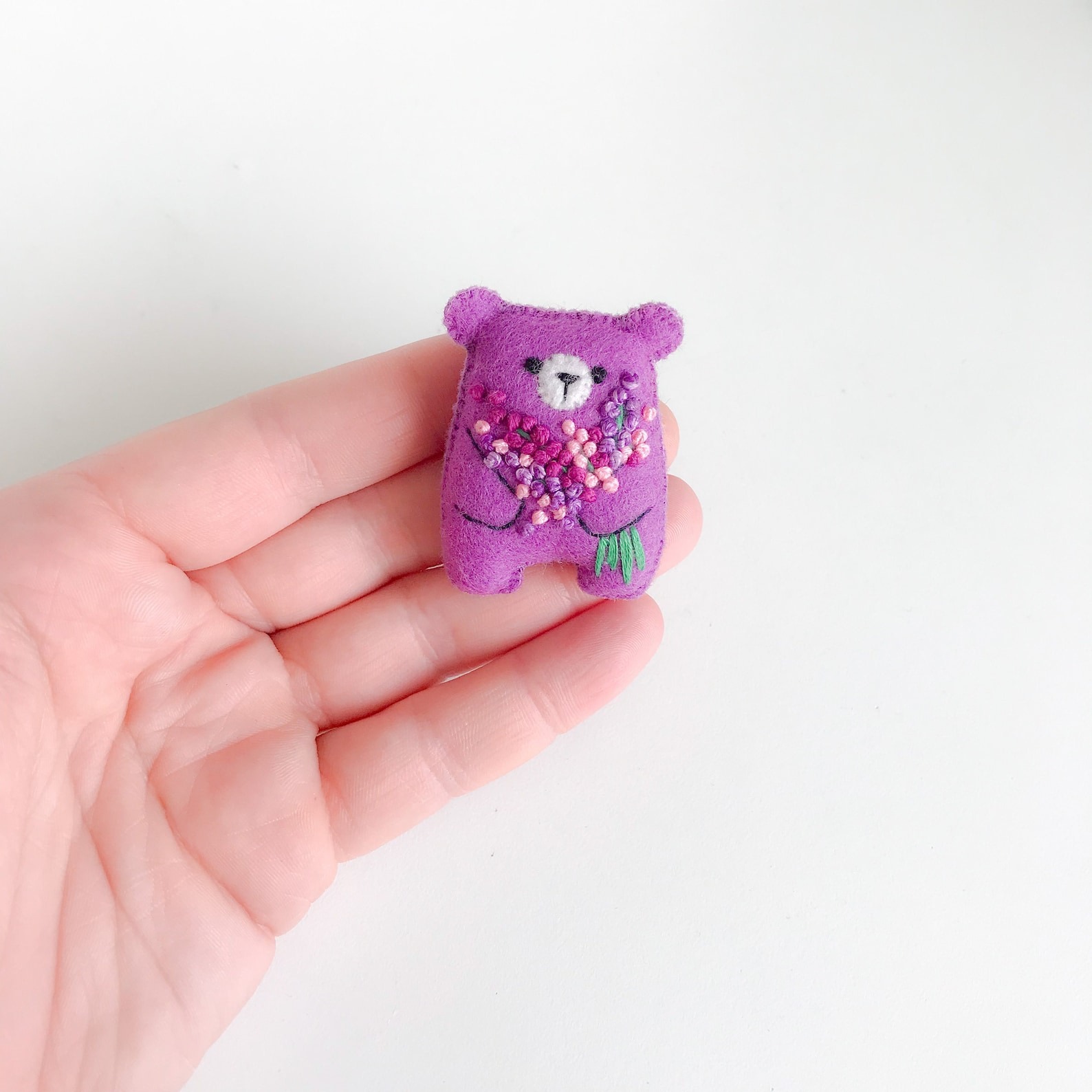 🐻Little Pocket Hug Flowers Bouquet Bear