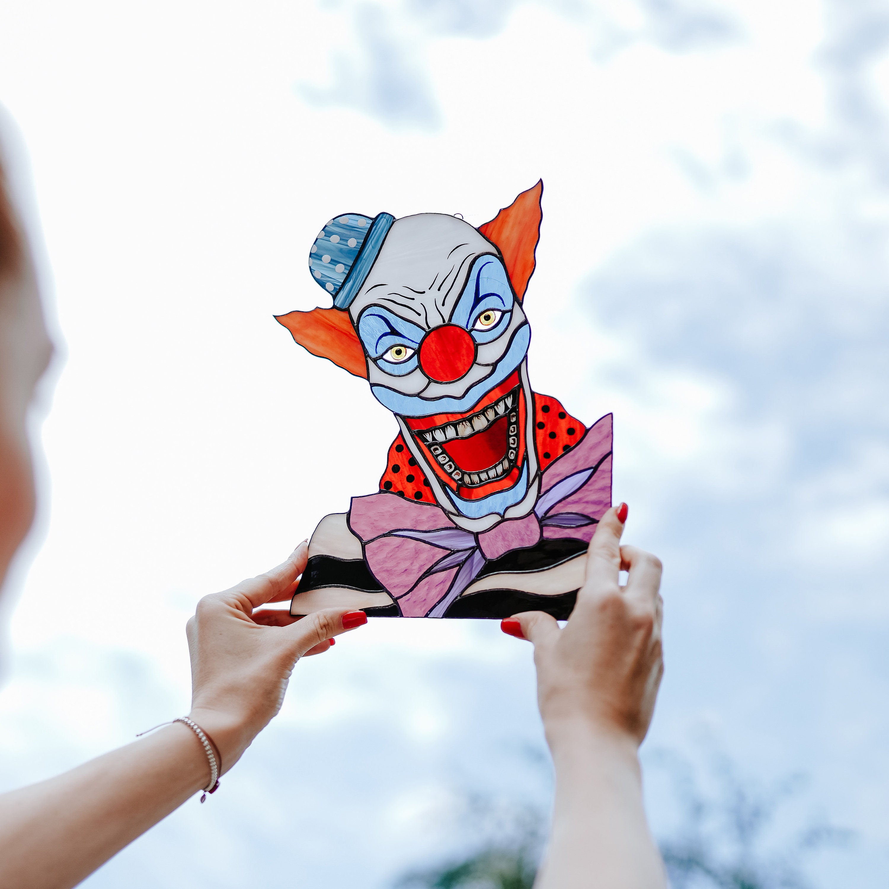 🔥Halloween Sale 50% OFF🤡Killer Clown Suncatcher Window hangings